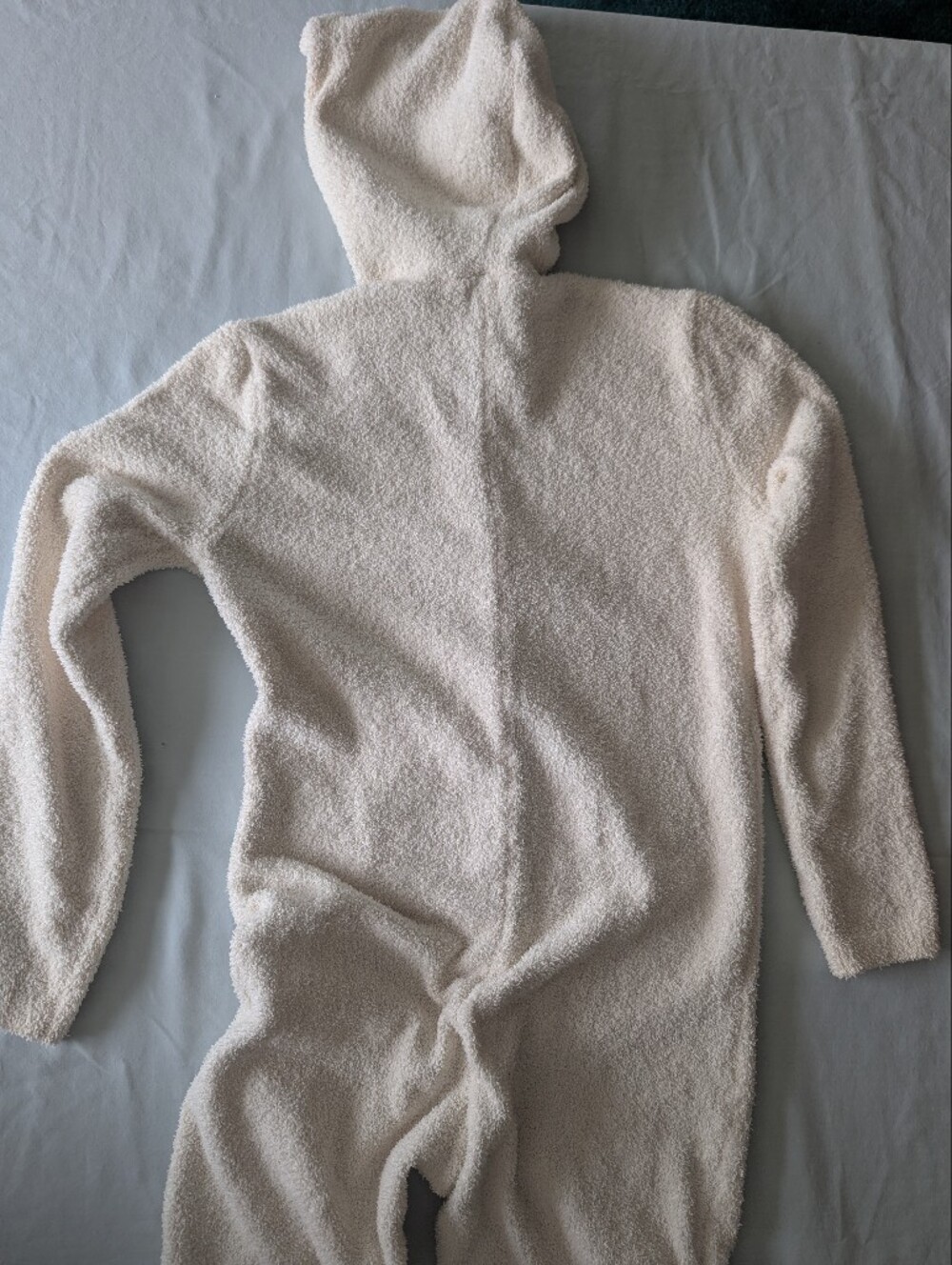 Super Soft Women's Boucle Onesie With Hood In Cream - Picture 2 of 8